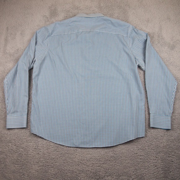 UNTUCKit‎ Shirt Men's XXL Wrinkle Free Long Sleeve Button Down Blue Striped EUC - Picture 2 of 11
